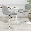 vidaXL Esszimmerst&uuml;hle 2 Stk. Drehbar Hellgrau Samt
