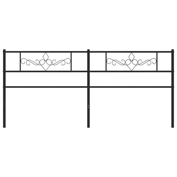 vidaXL Kopfteil Metall Schwarz 193 cm