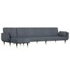 vidaXL Schlafsofa in L-Form Dunkelgrau 275x140x70 cm Samt
