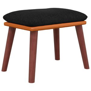vidaXL Fu&szlig;hocker Schwarz 45x29,5x35 cm Stoff und Kunstleder