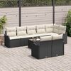vidaXL Gartensofa-set Schwarz Poly-Rattan