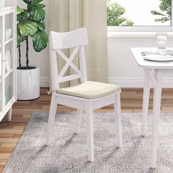 vidaXL Sitzkissen 4 pcs Creme 40 x 40 x 3 cm Samt