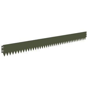 vidaXL Raseneinfassung 30 Stk. 103 x 10 cm Stahl Olivgr&uuml;n