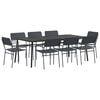 vidaXL Essgruppe 9 stk. Anthrazit 200 x 100 x 72 cm Stahl