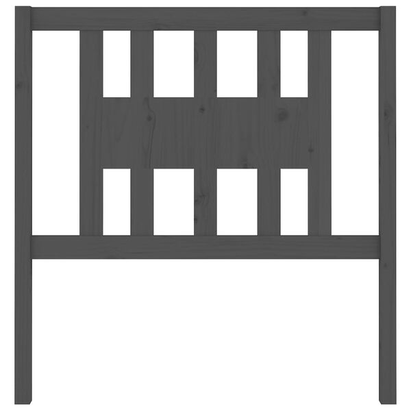 vidaXL Kopfteil Grau 81x4x100 cm Massivholz Kiefer