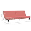 vidaXL Schlafsofa 2-Sitzer Rosa Samt