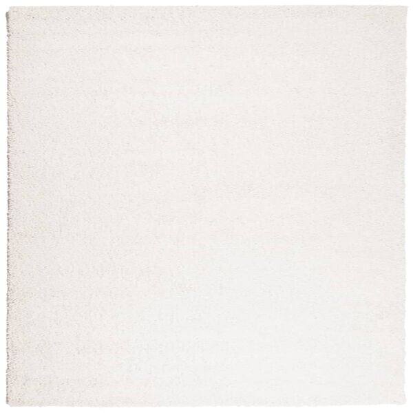 vidaXL Teppich Shaggy Hochflor Modern Creme 120x120 cm