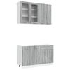 vidaXL K&uuml;cheneinheit LYON 4 pcs Grau Sonoma Holzwerkstoff