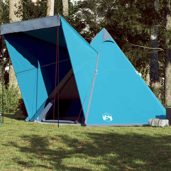 vidaXL Tipi-Familienzelt 6 Personen Blau Wasserdicht