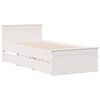 vidaXL Massivholzbett ohne Matratze mit Kopfteil Wei&szlig; 90x190 cm