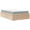 vidaXL Bett mit Matratze 140x190 cm Massivholz Kiefer
