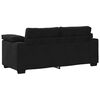 vidaXL Zweisitzer-Sofa Schwarz 140 cm Samt