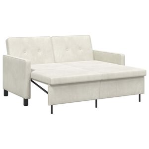 vidaXL Schlafsofa Creme Stoff