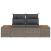 vidaXL Gartensofa Grau 184 x 62 x 85cm Poly-Rattan