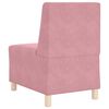 vidaXL Modulares Armfreies Sofa 2 pcs Rosa 55 x 74 x 82 cm Samt