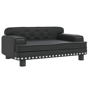 vidaXL Hundebett Schwarz 70x45x30 cm Kunstleder