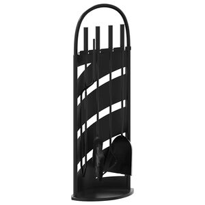 vidaXL 5-teiliges Kaminbesteck-Set 23 x 15 x 66 cm Stahl