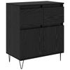 vidaXL Sideboard Schwarz Eichen-Optik 60 x 35 x 70 cm