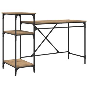 vidaXL Schreibtisch Artisan-Eiche Holzwerkstoff 135 x 50 x 90 cm