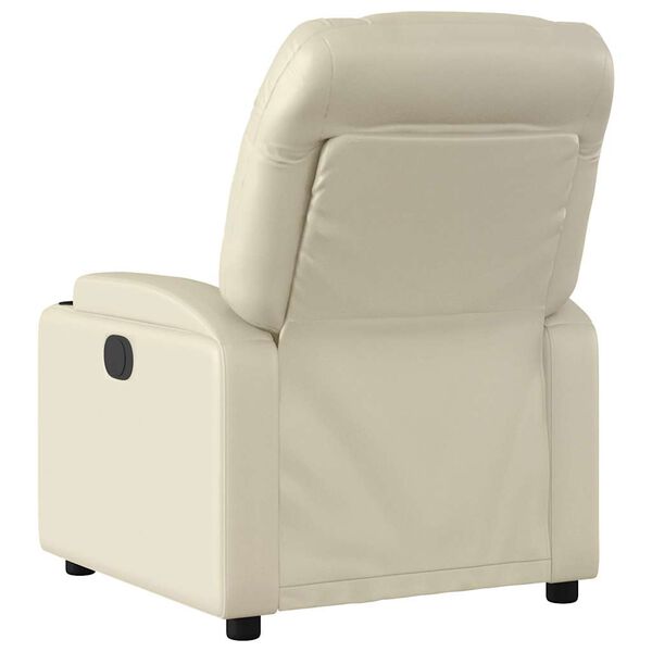 vidaXL Massagesessel mit Relaxfunktion, Kunstleder, Creme