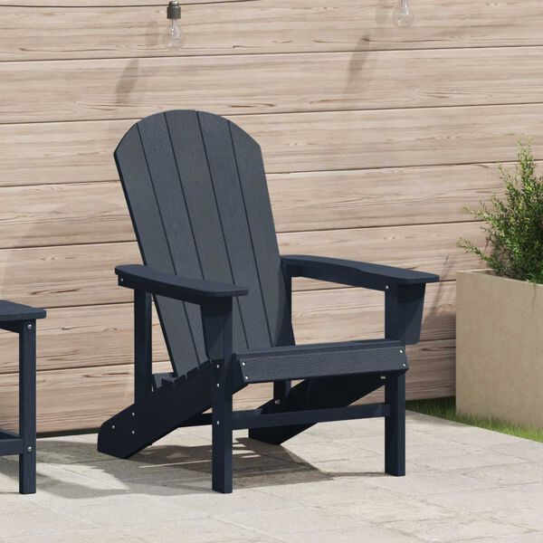 vidaXL Adirondack-Stuhl Marineblau 74 x 82 x 92 cm HDPE