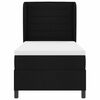 vidaXL Boxspringbett mit Matratze Schwarz 90 x 190 cm Stoff