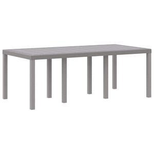 vidaXL Gartentisch Hellgrau 200 x 100 x 73 cm Poly-Rattan