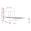 vidaXL Bettgestell mit Kopfteil Metall Schwarz 100x190 cm