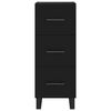 vidaXL Highboard Schwarz 34,5x34x180 cm Holzwerkstoff