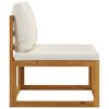 vidaXL 10-tlg. Garten-Lounge-Set mit Auflagen Creme Massivholz Akazie
