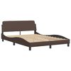 vidaXL Bett "Viana" mit Matratze Braun 140x190 cm Kunstleder