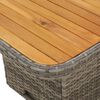 vidaXL Gartentisch Grau 80x80x71 cm Poly Rattan und Akazienholz