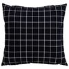 vidaXL Streupillows 4 pcs Schwarz kariert 50 x 50 cm Polyesterstoff