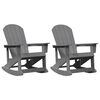 vidaXL Adirondack Schaukelstühle 2 pcs Hellgrau HDPE
