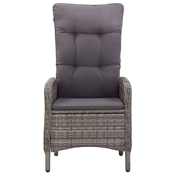 vidaXL 3-tlg. Garten-Bistro-Set Poly Rattan Grau