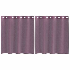 vidaXL Voile Vorh&auml;nge mit &Ouml;sen 2 Stk. Lila 140x140 cm