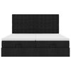 vidaXL Ottoman-Bett mit Matratzen Schwarz 180x200 cm Stoff
