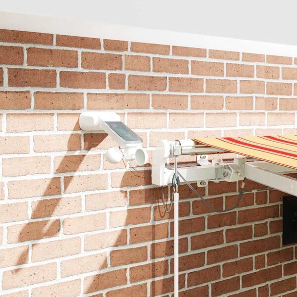 vidaXL Einziehbare Markise Gelb und Orange 450 x 300 cm