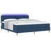 vidaXL Boxspringbett mit Matratze mit Kopfteil Blau 180 x 200 cm Stoff