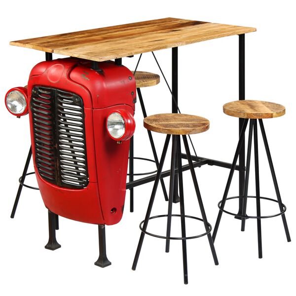 vidaXL Bar-Set 5-tlg. Massivholz Mango 120×60×107 cm