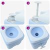 vidaXL Camping-Toilette Helles Blau und Weiß 41,5 x 36,5 x 30 cm