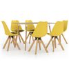 vidaXL 7-tlg. Essgruppe Gelb und Schwarz