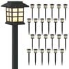 vidaXL Au&szlig;en Solarlichter mit Erdnagel 24 stk. Warmes Wei&szlig; 38,5 cm PP