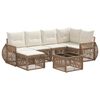 vidaXL Gartensofa-set 7 pcs Beige und Cremewei&szlig; Poly-Rattan