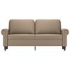 vidaXL 2-Sitzer-Sofa Cappuccino-Braun 140 cm Kunstleder