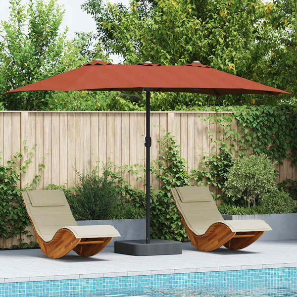 vidaXL Gartenparasol Terrakotta 385 x 209 x 244 cm Stoff