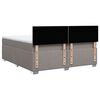 vidaXL Boxspringbett mit Matratze Taupe 200x200 cm Stoff