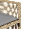 vidaXL 17-tlg. Garten-Essgruppe mit Kissen Beigemischung Poly Rattan