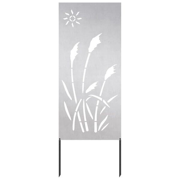 vidaXL Garten Sichtschutz-Leinwand Silber 50 x 140 cm Edelstahl