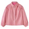 Kinderbluse mit Laternen&auml;rmeln Altrosa 104